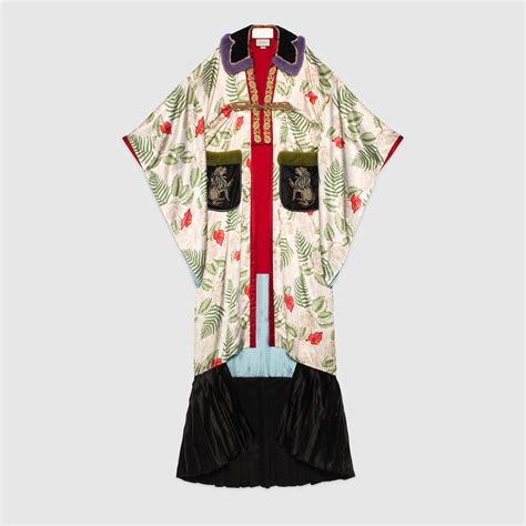 gucci embroidered silk tiger kimono|gucci tiger print.